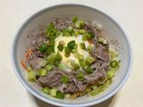 高麗菜豬肉雞蛋蓋飯（電鍋料理）