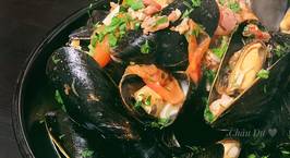 Hình ảnh món Mussels (trai đen) hấp kiểu Pháp