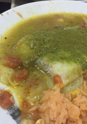 Una foto de Filete de pescado empapelado