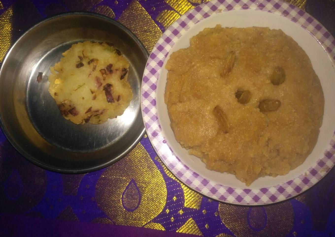 Aval vadai and Marie biscuit halwa