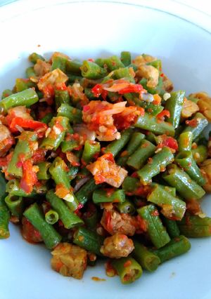 Foto resep Sambal tempe kacang panjang