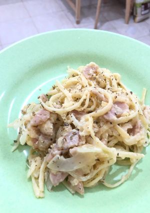 Foto resep Fettucini Carbonara