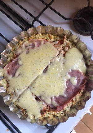 Una foto de Pizza de coliflor
