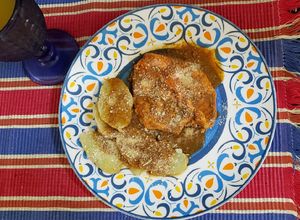 Una foto de Filete de pavita con naranja y mostaza 🇵🇪