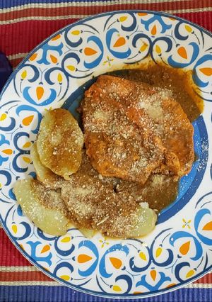 Una foto de Filete de pavita con naranja y mostaza 🇵🇪