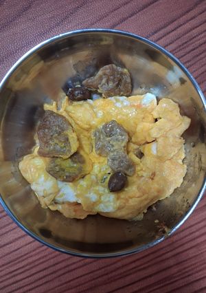 花生麵筋煎蛋 的食譜成品照片