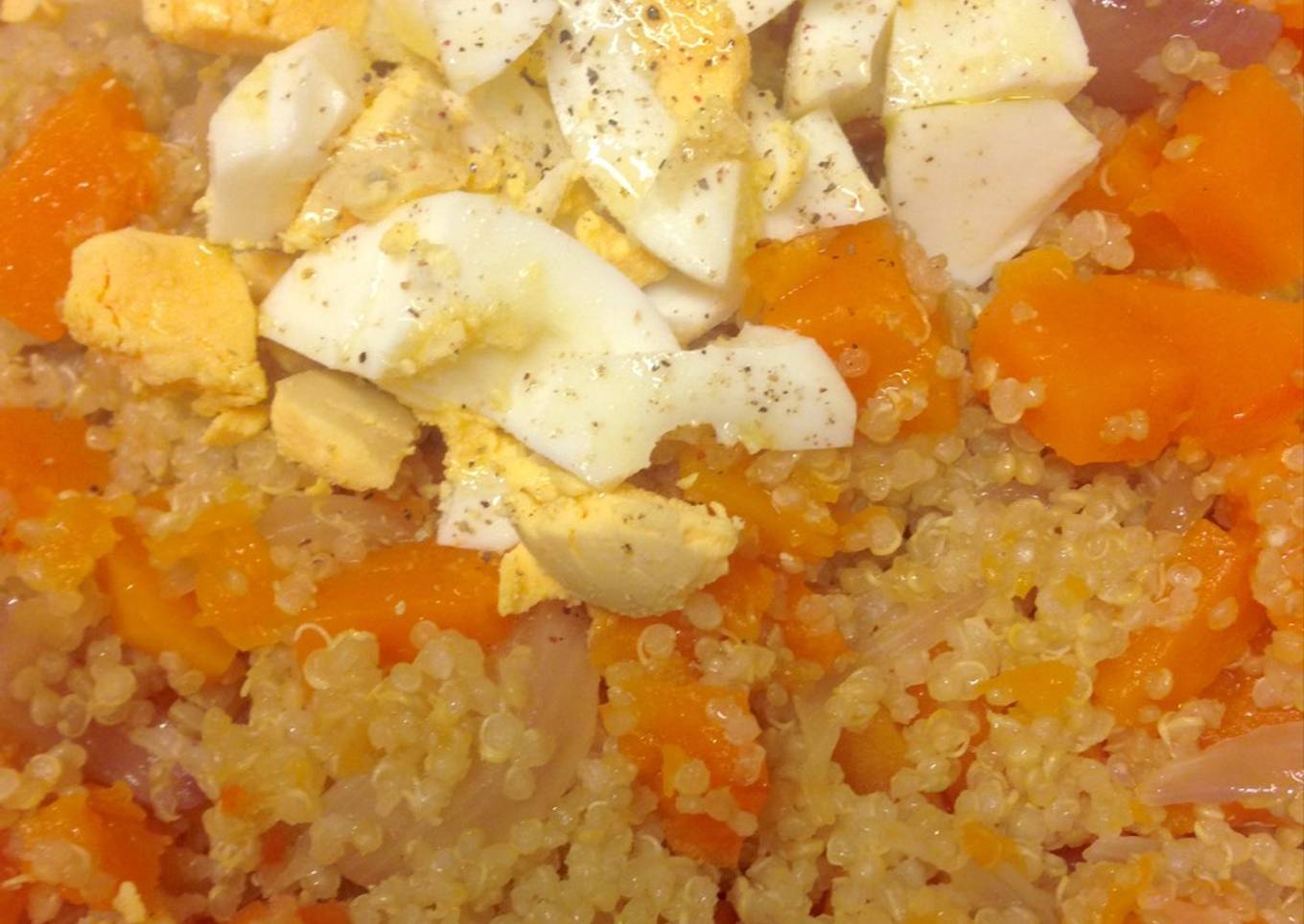 Quinoa con calabaza y cebolla