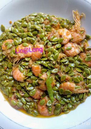 Foto resep Udang tumis Petai Cina🦐