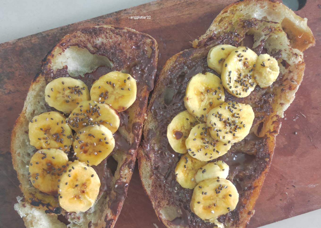 Sourdough Toast Pisang Coklat