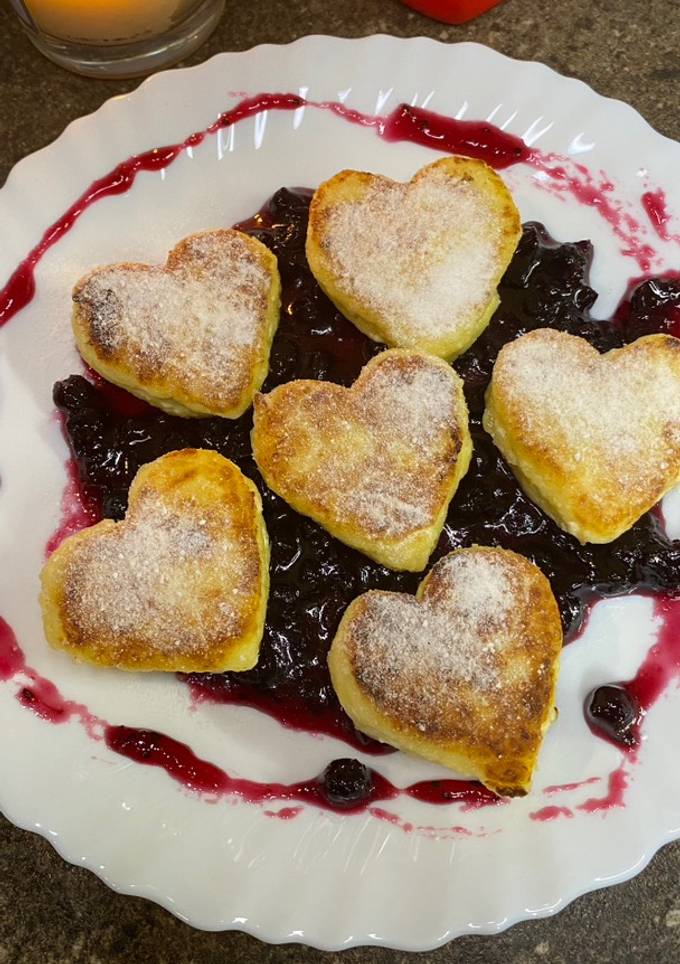 Сирники сердечка на сніданок🥞