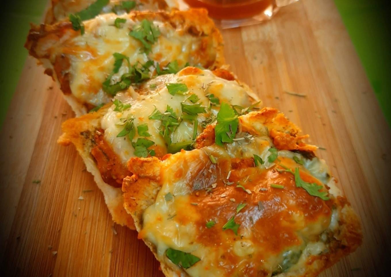 Cheesy masala pav toasty Open pav sandwich