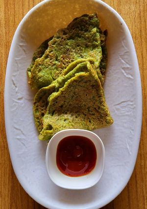 A picture of Split Mung beans chilla.