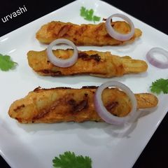 A picture of Tandoori soya chaap.