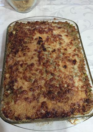 Una foto de Musaka de verduras y carne (con patatas)