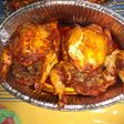 Pollo relleno de carnes frías