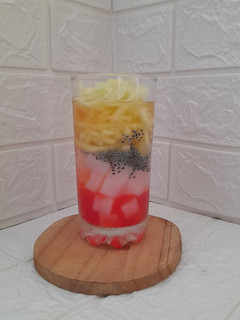 Foto resep Es Melon Selasih