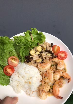 รูปของ กุ้งผัดพริกขี้หนู🍤🌶🧄🥬