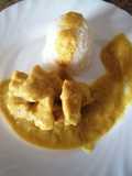 Pollo al curry con fundamento
