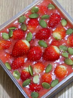Foto resep ✨32 Oatmeal smoothies strawberry 🍓