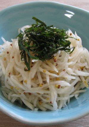 A picture of Daikon Whole-grain Mustard Salad.