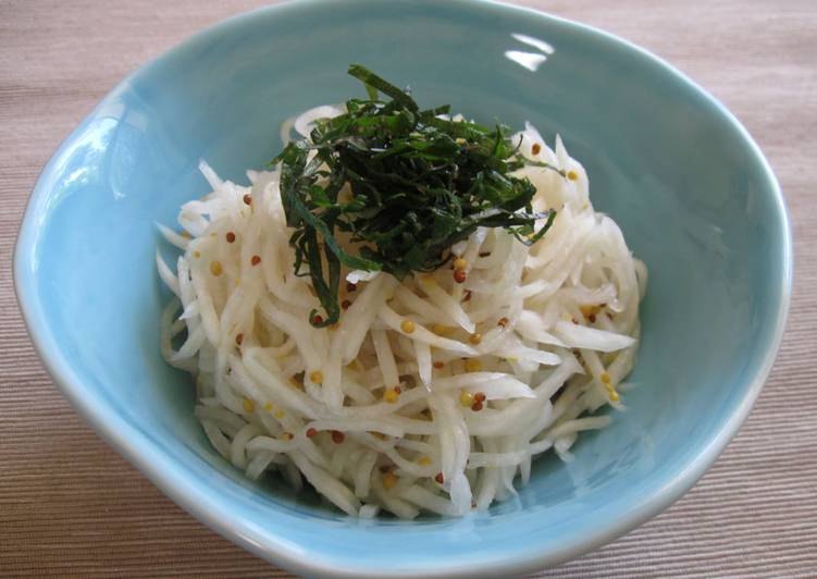 Recipe of Homemade Daikon Whole-grain Mustard Salad
