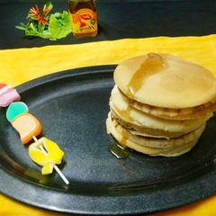 A picture of # Eggless pancakes #.
