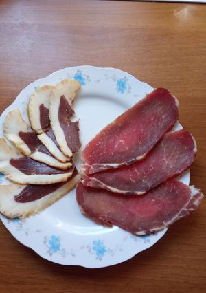 Füstölt libamell és füstölt karaj recept fotója