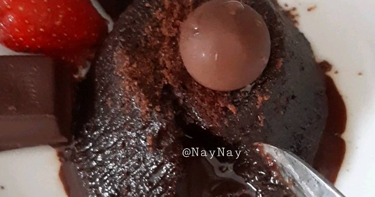 Resep Lava Cake Anti Gagal (Takaran sendok,No oven & No mixer) oleh