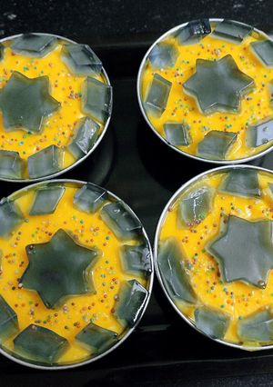 A picture of Custard Jelly Pudding 🍮.