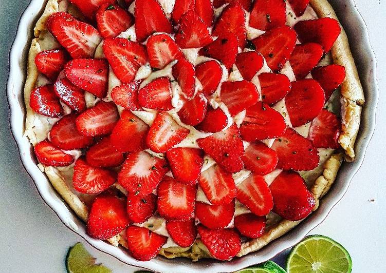 Comment Cuisiner Tarte fraise citron vert et basilic