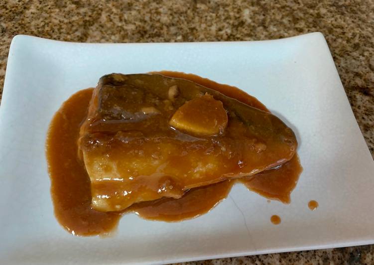 Fish of Misoni (Spanish Mackerel Simmered in Miso) Microwave version Fish of Misoni (Spanish Mackerel Simmered in Miso) Microwave version