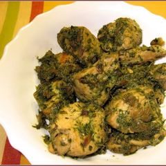 A picture of Coriander dry chicken.