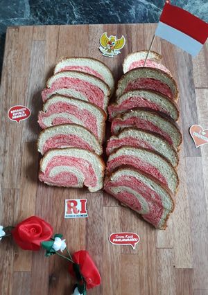 Foto resep Merdeka Swirl Bread (eggless)🇮🇩