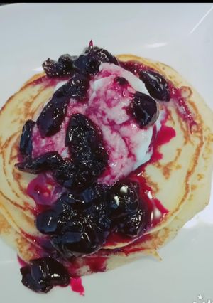 A picture of Perfect blueberry pancakes #cookpadramadan #sehricontest.