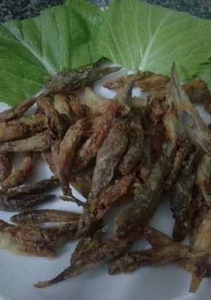 Hình của món Cá bống chiên giòn.
