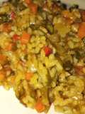 Arroz vegano con algas