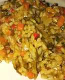 Arroz vegano con algas