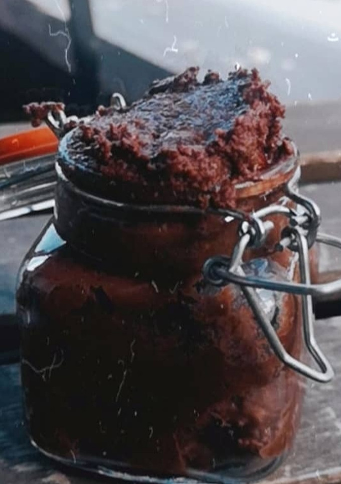 Una foto de Crema de avellanas con coco casera