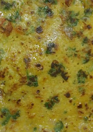 A picture of Cilantro Besan cheela.