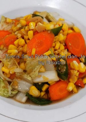Foto resep Tumis Sawi Putih Wortel dan Jagung