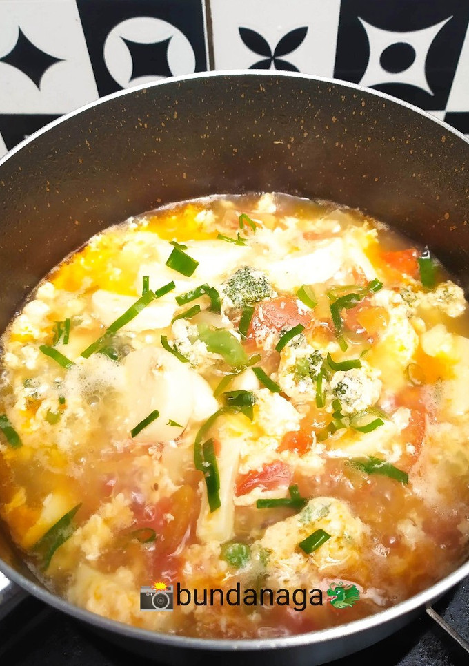 Foto resep #11. Soup 3T😃 (Tomat Telur Tofu)
