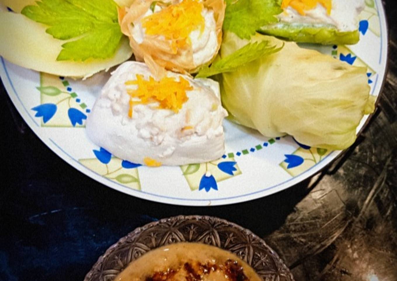 Siomay ayam putih telur untuk diet no minyak no tepung