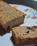 Budín de bananas con pasas sin manteca ni azúcar