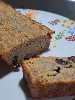 Una foto de Budín de bananas con pasas sin manteca ni azúcar
