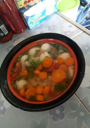 Foto resep Sop Makaroni Telur Puyuh (No MSG)