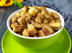 Foto resep Garlic Croutons (kulit roti tawar)