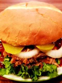 A picture of Mike's BBQ Pulled Pork & Chicken Sandwiches.