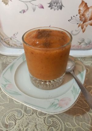 A picture of Peach and date slush 🍑🍑.
