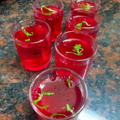 A picture of Raspberry Jelly Shots.