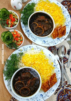 عکسی از دستور ❤️قورمه سبزی با مرغ😍